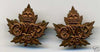 Pre WW1, 65th Carabiniers Mont Royal Collar Badge Pair