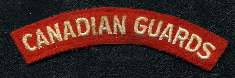Canadian Guards Shoulder Title