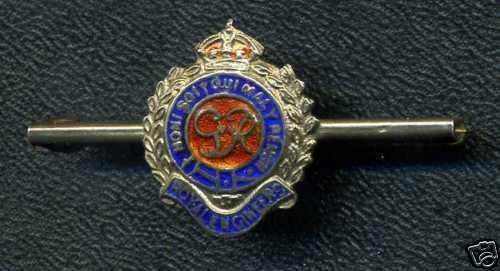 British: Royal Engineers Sweetheart Pin, on brooch