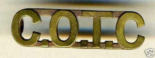 COTC Shoulder Title Brass