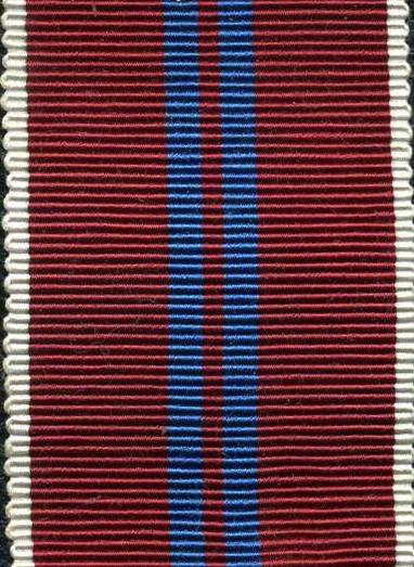 1953 Coronation Medal Ribbon. Full size