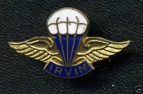 IRVIN Parachute Company JUMP Wing Badge