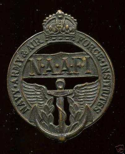 British: WW2 N.A.A.F.I. Navy Army Air Force Inst. Badge