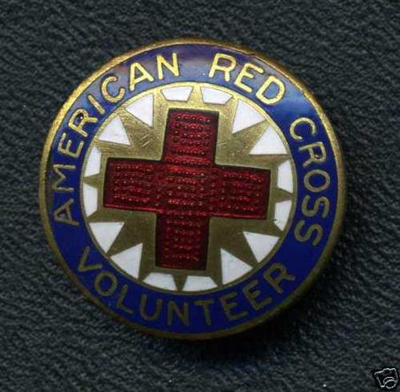 WW2 era USA American Red Cross VOLUNTEER Pin
