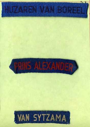 Dutch Army: Cavalry Cloth Shoulder Titles (lot of 3)