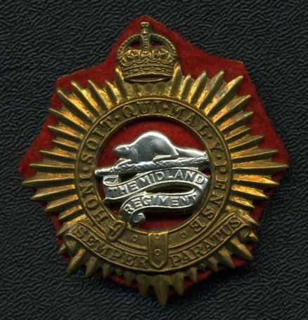 WW2, Midland Regiment Northumberland & Durham Cap Badge
