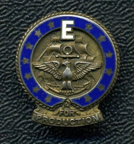 USA E Production Award Pin Sterling Silver