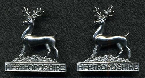 British HERTFORDSHIRE Collar Badge Lot