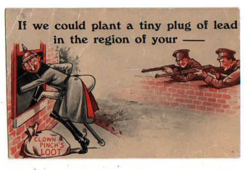 Propaganda Postcard Kasier's BUTT British German