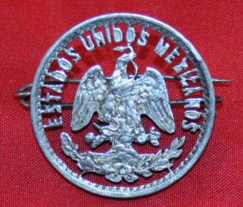 Mexican COIN ART 50 Centavo's coin Silver metal