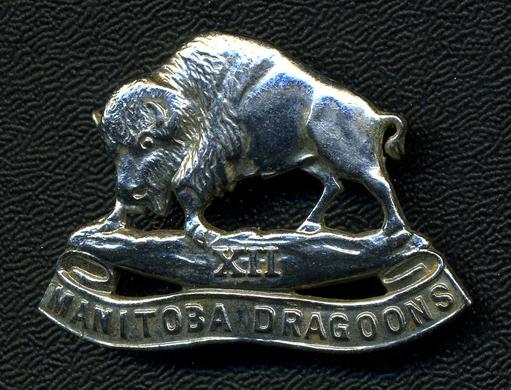 Chromed 12th Manitoba Dragoons Belt Buckle Badge