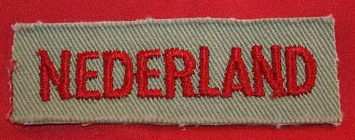 WW2 RCAF Nationality Flash NEDERLAND (Netherlands)