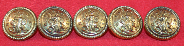 Group of 5, British India Steam Ship Naval Company Uniform Buttons