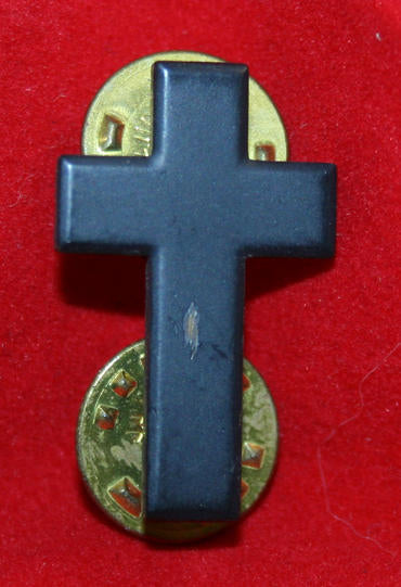 US Officers Collar Badge:Christian Chaplain - Subdued