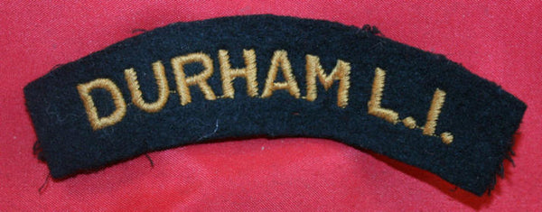 British: Durham Light Inf Cloth Shoulder Title Flash
