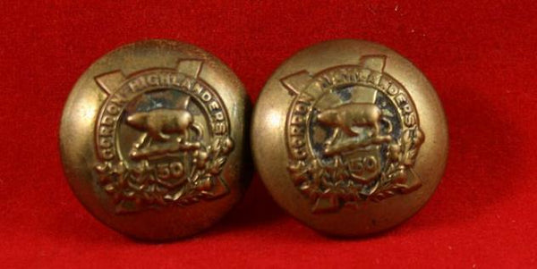 Pre WW1 50th Gordon Highlanders Uniform Button - 2