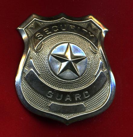 OBSOLETE SECURITY GUARD Shield Badge