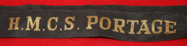 HMCS PORTAGE Navy Cap Talley (H.M.C.S.)