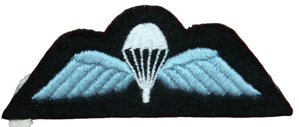 British Parachute Cloth Wing: Light Blue on Dark Blue with White Chute RAF ISSUE