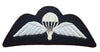 British Parachute Cloth Wing: Light Blue on blue with White Chute. RAF ISSUE