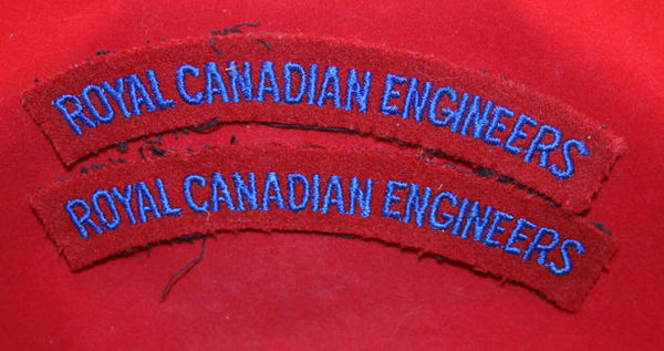 Pair: Royal Canadian Engineers Shoulder Title Pair