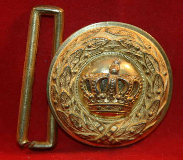Bavarian Officers Circular Buckle with Germanic Crown (1910-1921)