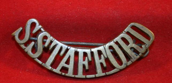British Army Shoulder Title Badge, S STAFFORD (South Staffordshire)