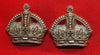 Set of 2, Kings Crown Rank Insignia - Plastic