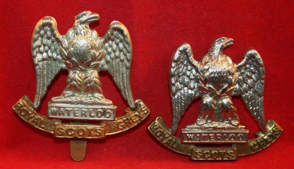 British Army: Royal Scots Greys Cap Badge Lot of 2