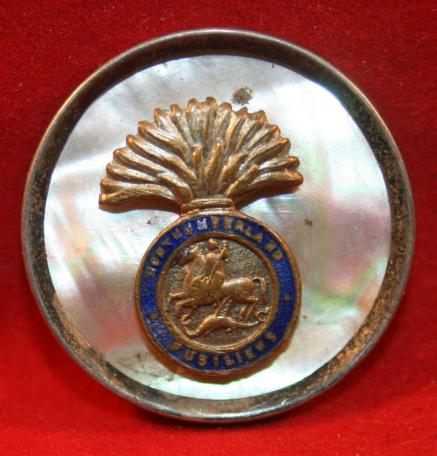 British Army: Northumberland Fusiliers Sweetheart Pin - Silver