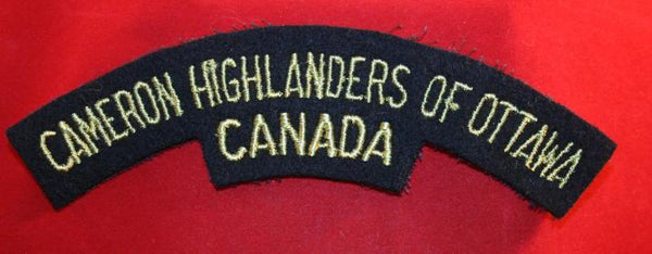 Cameron Highlanders of Ottawa Cloth Shoulder Flash