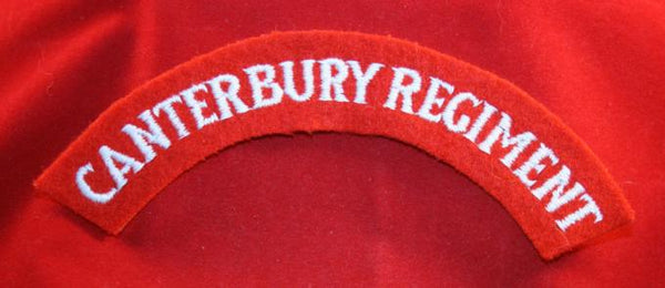 New Zealand: Canterbury Regiment Cloth Shoulder Title