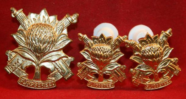 South African Regiment Langenhoven Collar Badge lot of 3