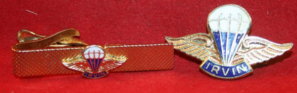 IRWIN Parachute Co. Jump Pin and Tie Bar.