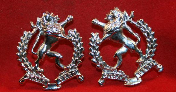 South African, Regiment HOEVELD Collar Badge Pair (post 1965 issue)