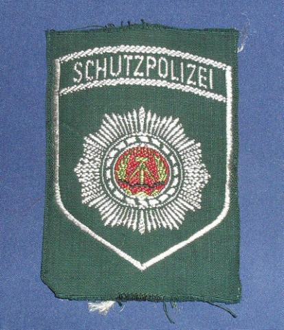 Germany Police Shoulder Patch: East German Police (Schutzpolizei) (Green)