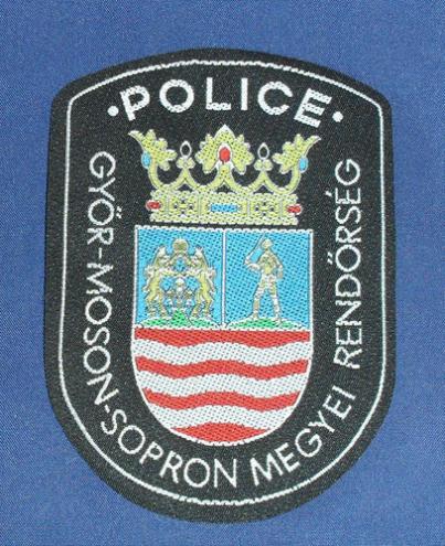 Hungary Police Shoulder Patch: Gyor-Moson-Sopron County Police