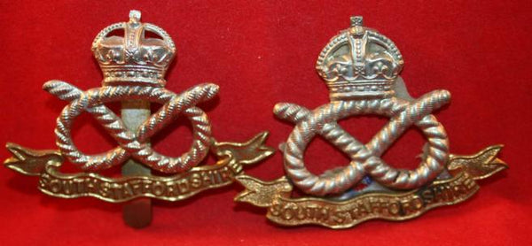 British Army: South Staffordshire Regiment Cap Badge (Lot of 2)