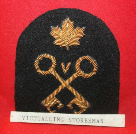 1949/50 RCN, Royal Canadian NAVY, VICTUALLING STOREMAN Trade rate Patch