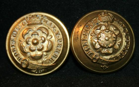 Royal Fusiliers Uniform Button Lot. Lot of 2.