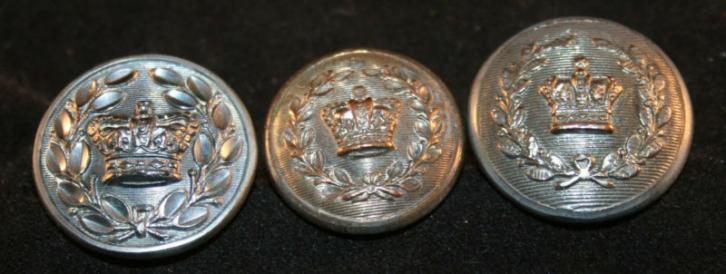 VICTORIAN COURT BUTTONS Lot. Lot of 3.
