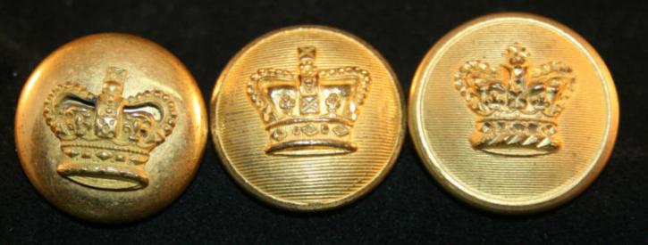 VICTORIAN COURT BUTTONS Uniform Button Lot. Lot of 3.