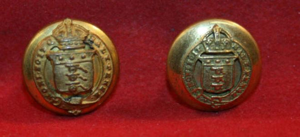 The ROYAL ARMY ORDNANCE CORPS Officer's Cap Side Button Lot. Kings Crown