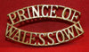 British, PRINCE OF WALES'S OWN Brass Shoulder Title