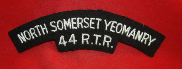 British Army: NORTH SOMERSET YEOMANRY - 44 RTR Cloth Shoulder Flash