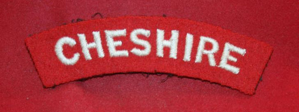 British Army: CHESHIRE REGIMENT Cloth Shoulder Flash