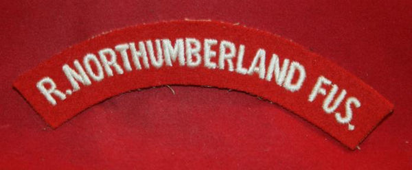 British Army: ROYAL NORTHUMBERLAND FUSILIERS Cloth Shoulder Flash