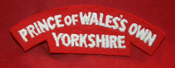 British Army: PRINCE OF WALES'S OWN YORKSHIRE Cloth Shoulder Flash