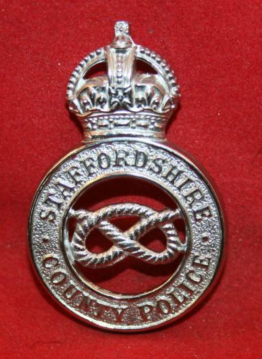 STAFFORDSHIRE COUNTY POLICE Cap badge. Pre 1952 issue