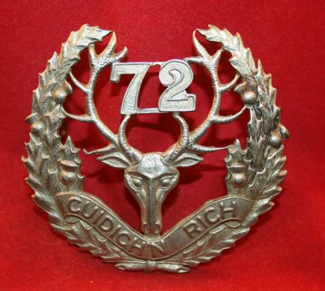WW1 era, 72nd Seaforth Highlander's Cap Badge – Marway Militaria